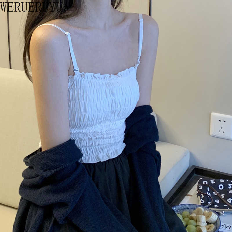 

WERUERUYU Women Tank Crop Top Seamless Underwear Female Crop Tops Sexy Lingerie Intimates Padded Camisole Femme Fashion 210608, Photo color