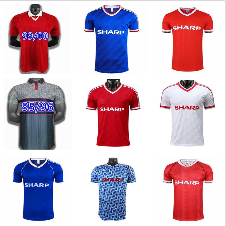 

1999 2000 1983 Manchester Retro Soccer Jerseys 91 92 83 84 85 86 88 v.NISTELROOY GIGGS Beckham RONALDO CANTONA Solskjaer Football Shirt, 91-92 home red