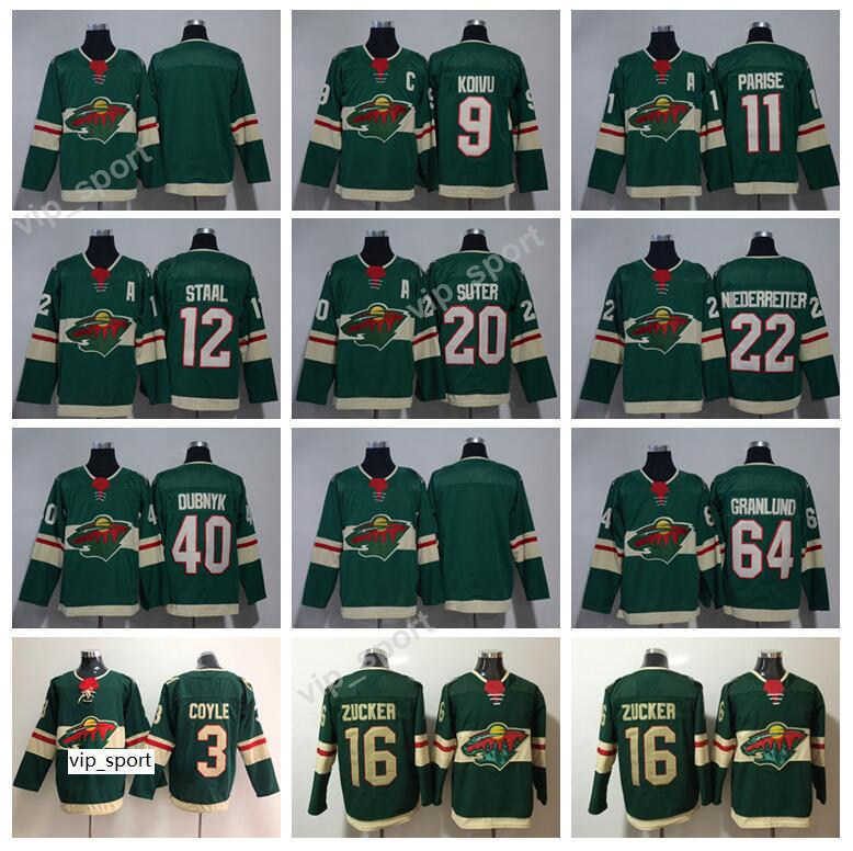 

Minnesota Wild 11 Zach Parise Jerseys Hockey New 20 Ryan Suter 64 Mikael Granlund 12 Eric Staal Green White Red Stitched Quality, Green usa flag