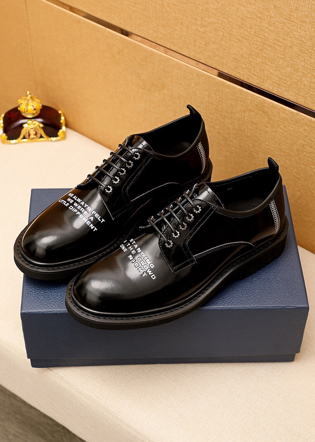

Fashion 2021 Men's Formal Loafers Comfortable Lace Up Genuine Leather Dress Shoes Brand Designer Wedding Business Elegant Oxfords Size 38-44, Black