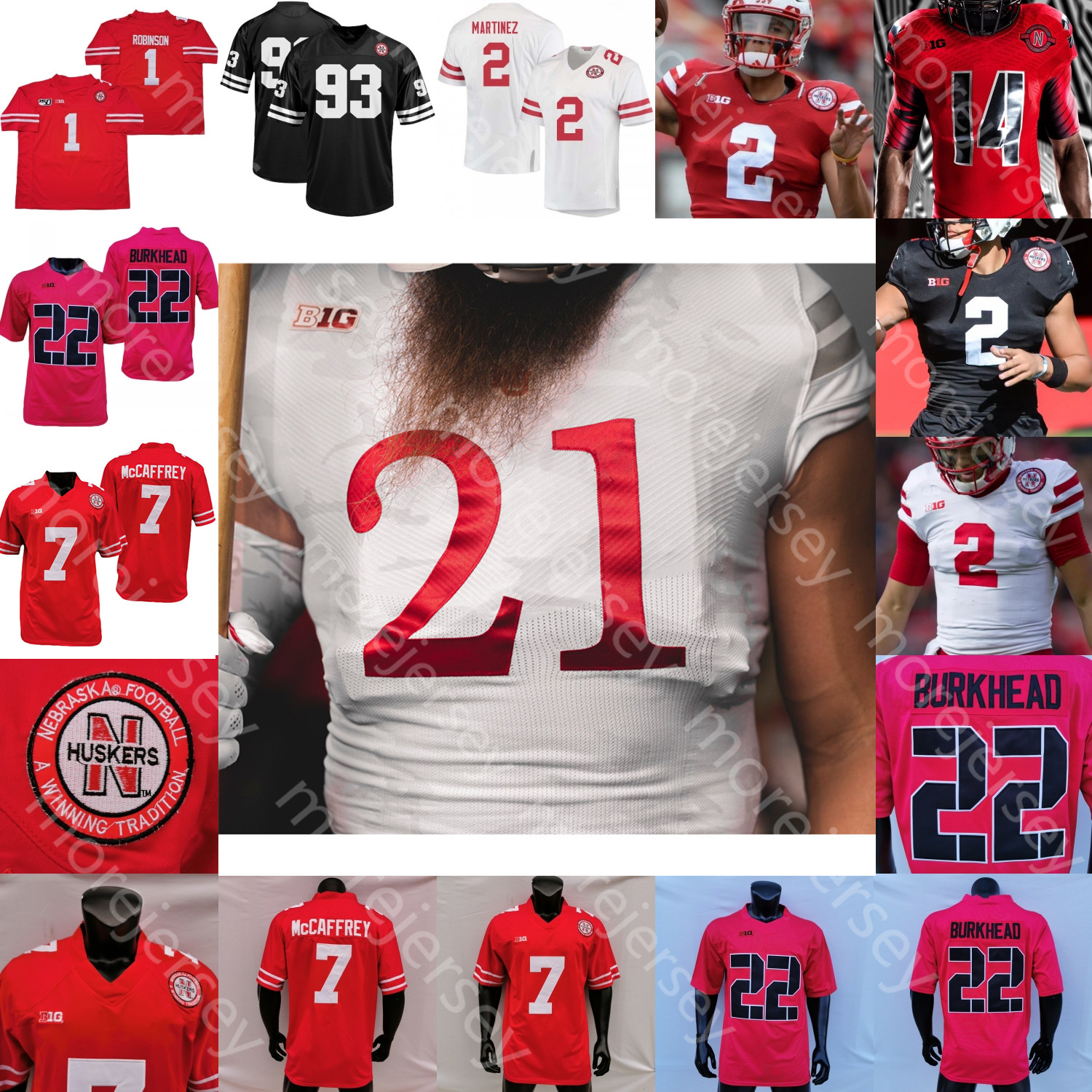 

NCAA SPECIAL 911 Nebraska Cornhuskers Football Jersey College Adrian Martinez Luke McCaffrey Austin Allen Will Honas Ervin Stepp Oliver Martin Samori Toure Payne