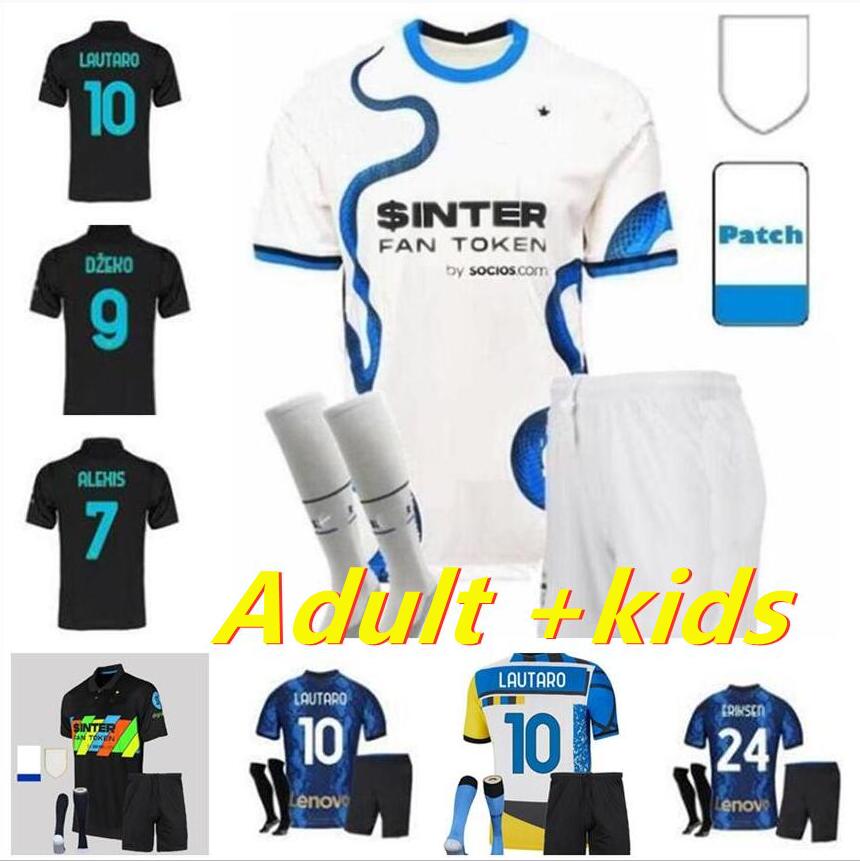 

INTER 2021 2022 soccer jerseys LUKAKU MILAN VIDAL BARELLA LAUTARO ERIKSEN ALEXIS HAKIMI 4th 20 21 22 football shirt uniforms men kids kit fourth Player+fans, Blue