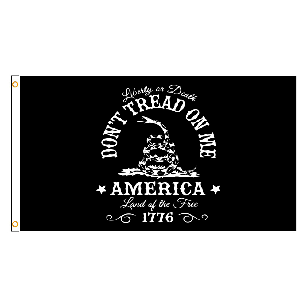 

JOHNIN 3x5Fts Libery Or Death Gadsdeb Flag Dont Tread On Me 1776 Banner Direct factory wholesale 90x150cm