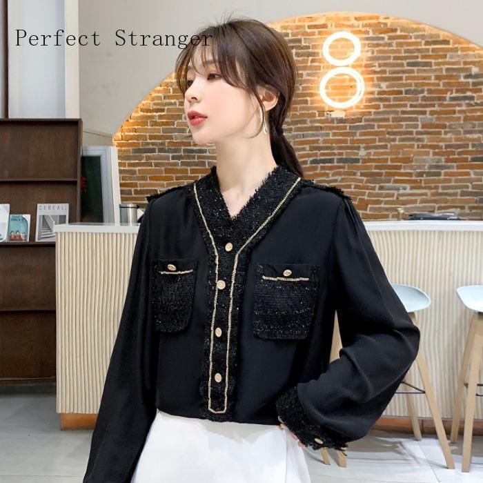 

Summer Arrival V Collar Long Sleeve Women Chiffon Blouse High Quality Women's Blouses & Shirts, White