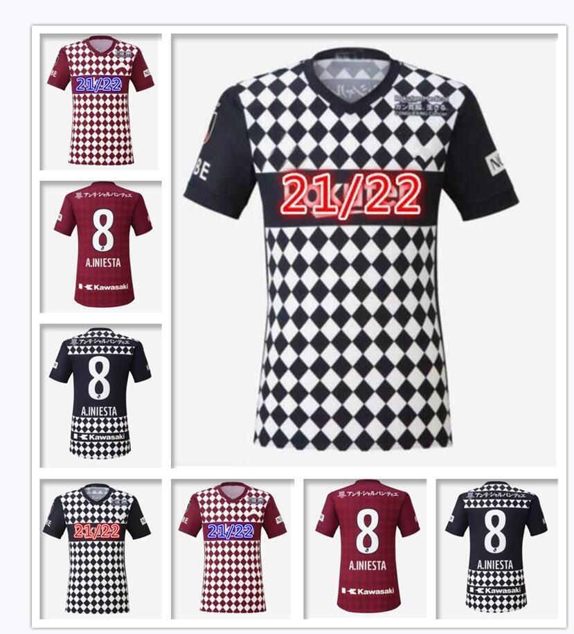 

2021 2022 Vissel Soccer Jerseys J1 League japan A.INIESTA OGAWA DOUGLAS Uniform 21 22 FURUHASHI KYOGO Home Away Third Football Shirt, Brown