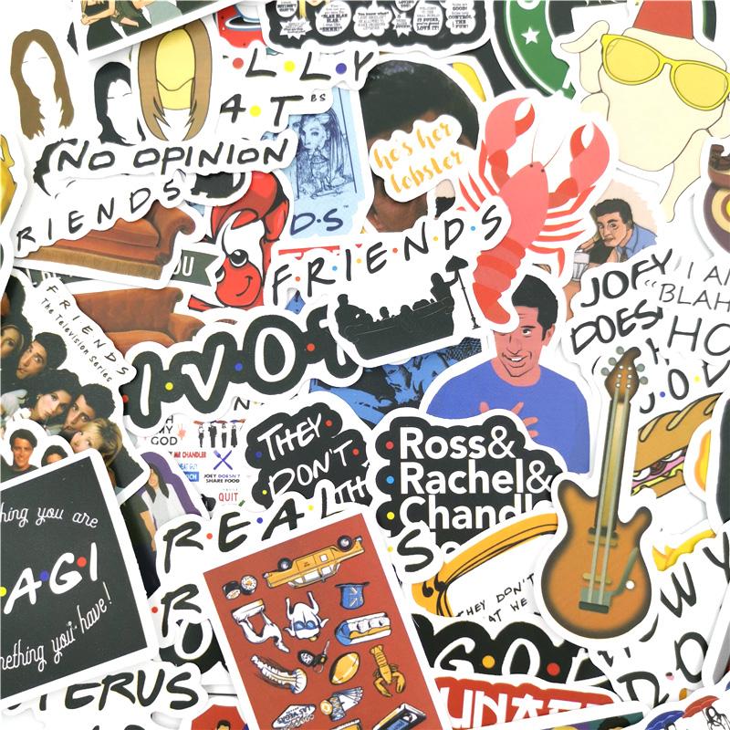 

10/30/50pcs Friends Tv Show Stickers Paster Cartoon Characters Anime Funny Decals Scrapbooking Diy Phone Laptop Decorations Gift Wrap