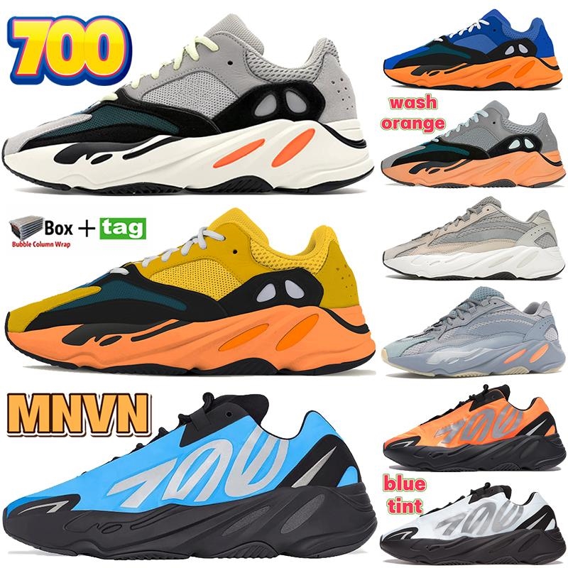 

Fashion Wave Runner 700 Running shoes with box OG Solid Grey Cream Sun Bright Hospital Blue tint Wash Orange Enflame Amber MNVN Men Designer Sneakers women trainers, With original box