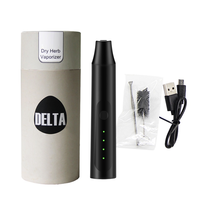 

Delta Herbal Vaporizer Kit 2200mAh Dry Herb Vape Pen Starter Kits 3 Levels Adjustable Temperature with USB Charging Cable