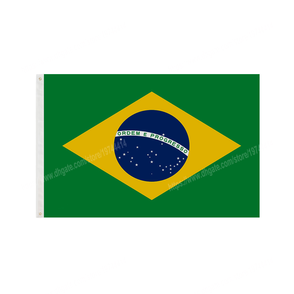 

Brazil Flag National Polyester Banner Flying 90 x 150cm 3 * 5ft Flags All Over The World Worldwide Indoor And Outdoor Decoration