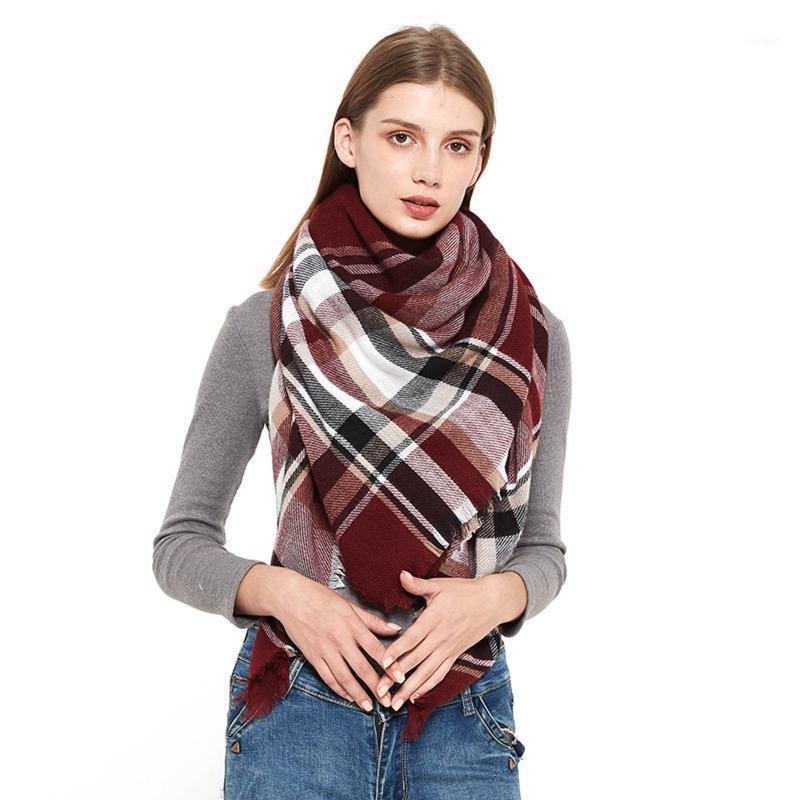 

Scarves Women's Scarf Winter Fashion Women Printing Metal Button Soft Wrap Casual Warm Large Size Shawls Pashmina, Blue;gray