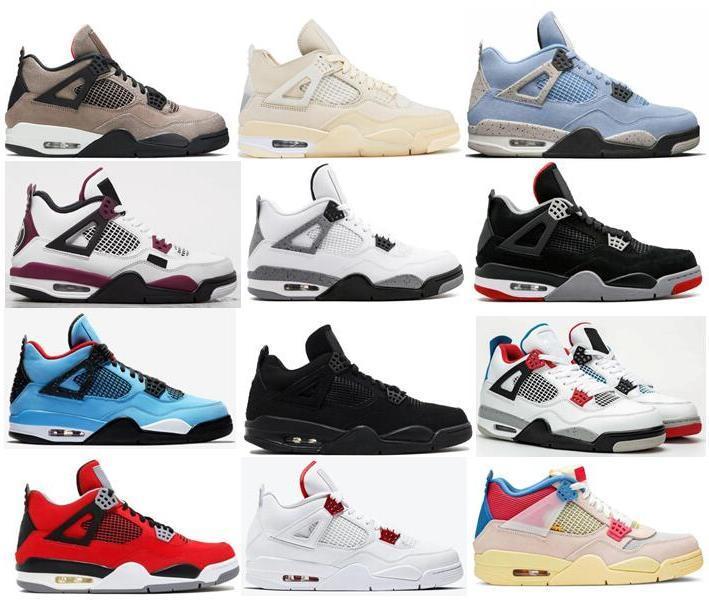 

4 Sail University Blue Taupe Haze Fire Red Black Cat Boots Shoes Men Women 4s Bred Paris White Cement Tattoo Motorsport Sneakers