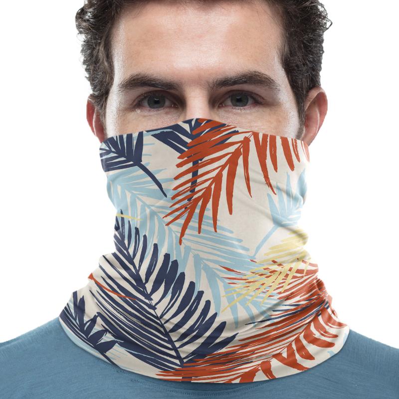 

Scarves Tropical Plant Theme Abstract Palm Leaf Pattern Neck Gaiter Magic Scarf Mens Ladies Rectangular Hijab Custom
