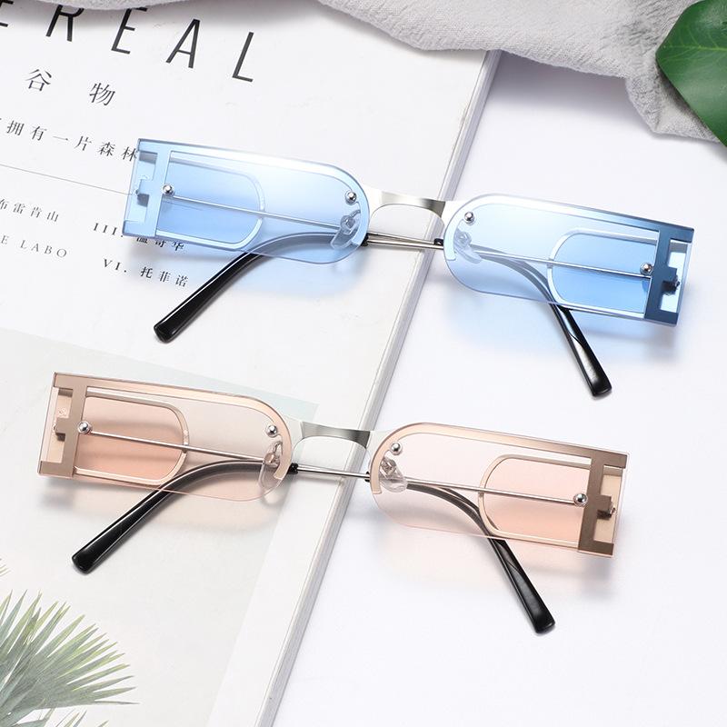 

Sunglasses Ladies Fashion Square Retro Women's Small Sun Shade High-end Metal UV400