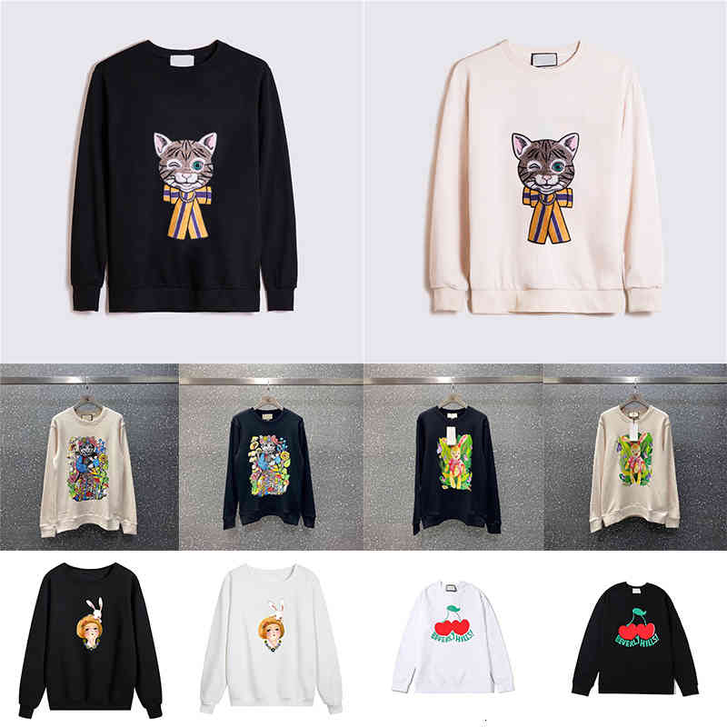 

2021 New Hot Womens Designer Hoodies Fashion Lamb Animal Autumn Winter Mens Long Sleeve Hoodie Pullover Clothes cat Sweatshirts Asian Size