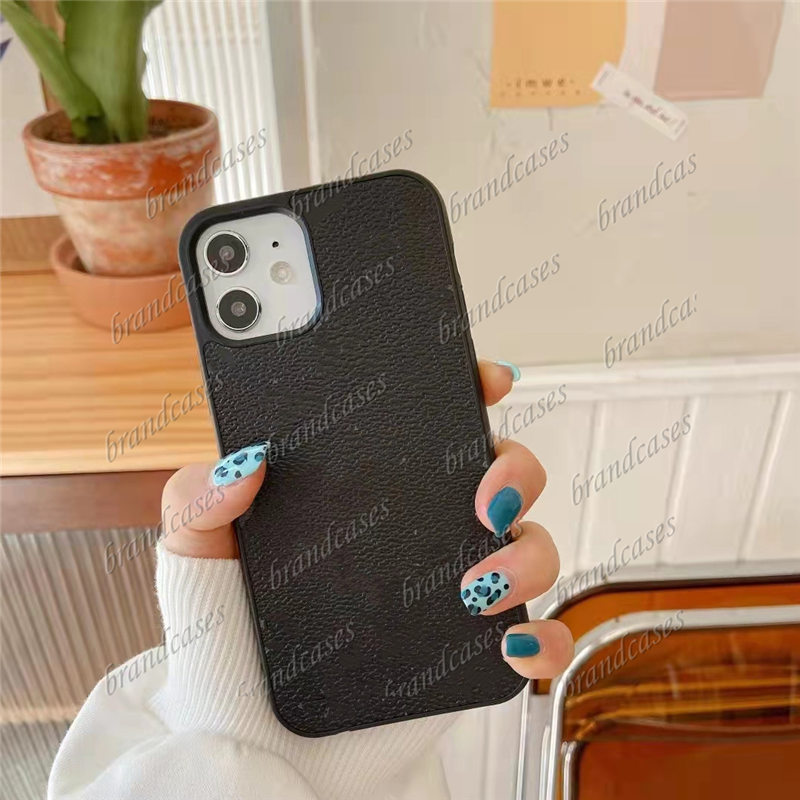 

Luxury PU leather Phone Case for iphone 13 13pro 13mini 12 11 Pro Max 7 8Plus X Xs XR XSMAX SE 2020 Fashion shell Coque Back Cover Accessory, Style 1-black flower