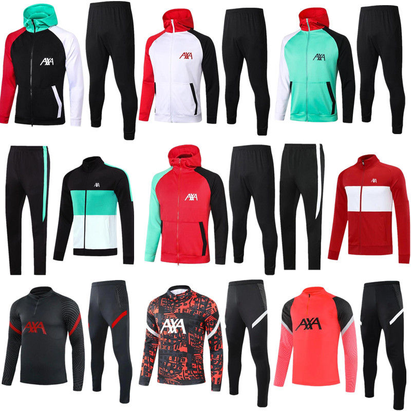 

2022 Mens soccer tracksuit Full zip jacket Hoodie 21 22 men Half zipper football training suit 2021 survetement foot chandal, Black;yellow