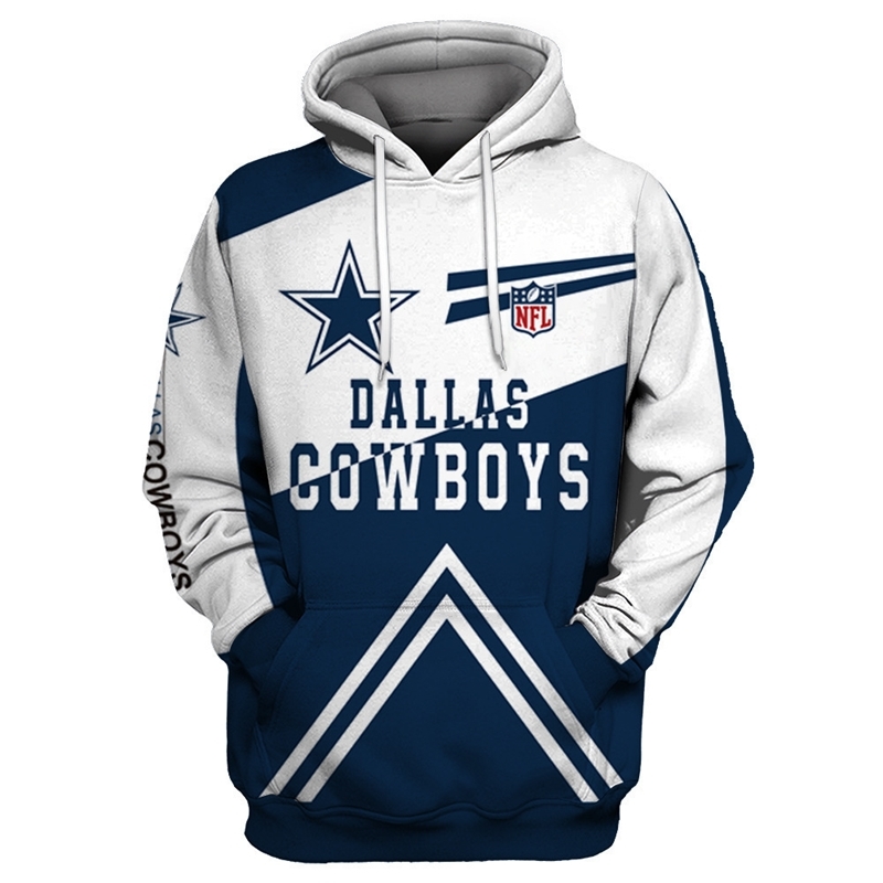 

2021 new nfl3d cool digital print hooded pocket Pullover for men and women, Black