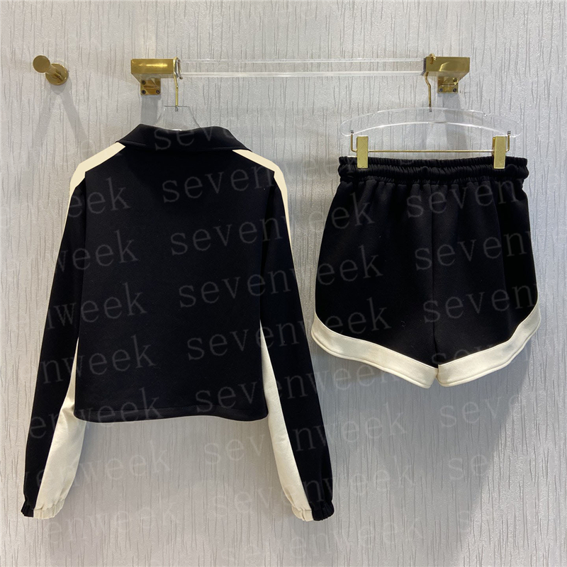 

Fashion Womens Jackets Shorts Tracksuits Designer Letters Girls Fitness Sports Suits Casual Coats Women Clothes, Black