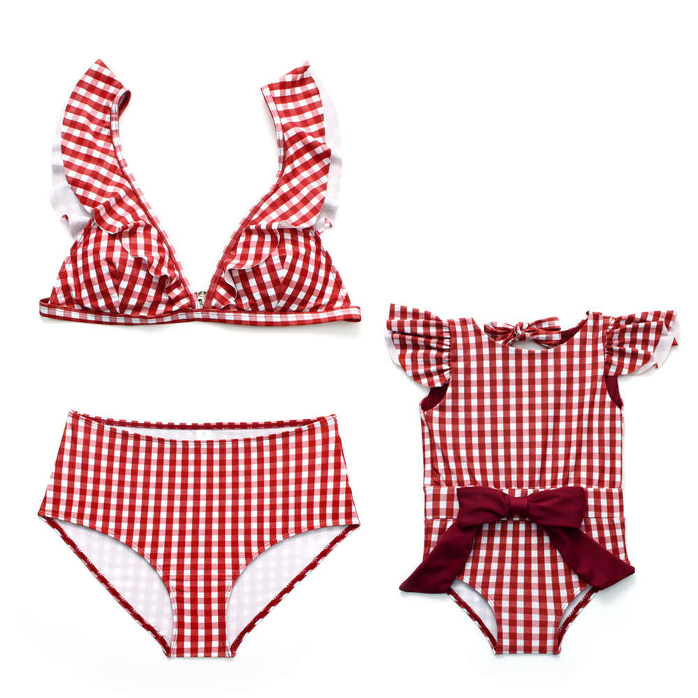

parent child swimsuit mother daughter girl baby, Blue