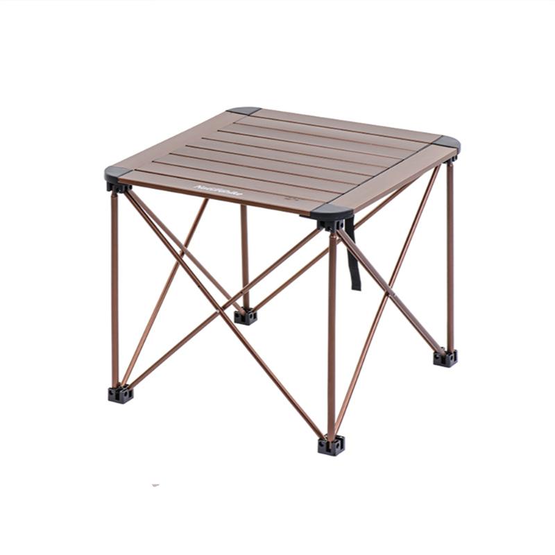 

Camp Furniture Lightweight Aluminum Folding Square Table Roll Up Top 4 People Compact With Carry Bag For Camping Picnic BBQ