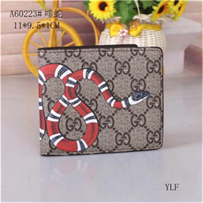 

LV LOUIS bags VITTON Leather Men Short Billfold Purse Cowhide Leather Credit Holder Wallet Fashion Snake ID Card Wallet, Red;black