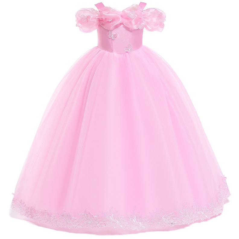 2021 Or Glitz Robe De Bal Princesse Petites Filles Pageant Robes Fuchsia Petit Bébé Camo Robes De Fille De Fleur pour Le Mariage Blanche-Neige Ro