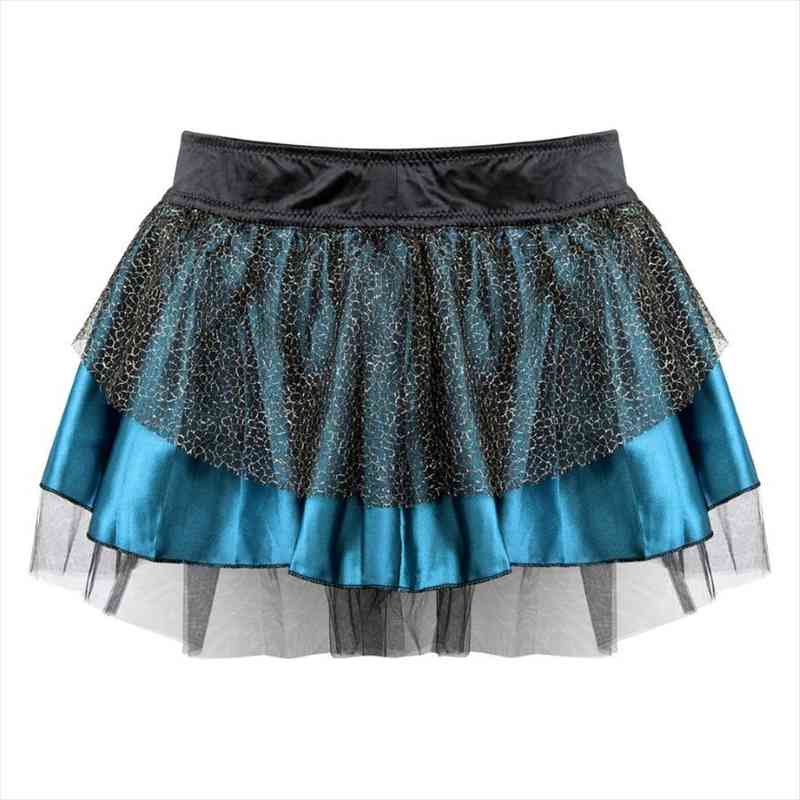 

women multilayer peacock mesh lace pleated tulle mini tutu skirt fashion party dance skirts black blue plus size