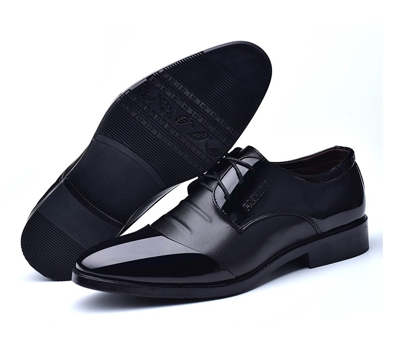 

Classic Business Men's Dress Shoes Fashion Elegant Formal Wedding Men Slip On Office Oxford Shoe For Mens Black big size 38-48