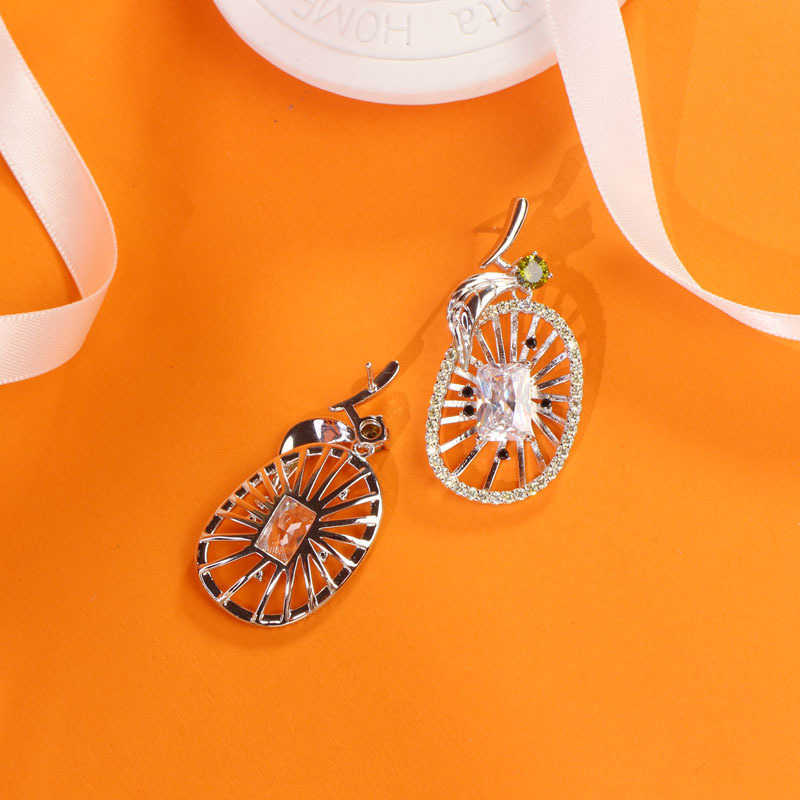 

HEF Pendant Necklaces jewelry original kiwi fruit Earrings female creative minority Design Earrings 925 Sterling Silver