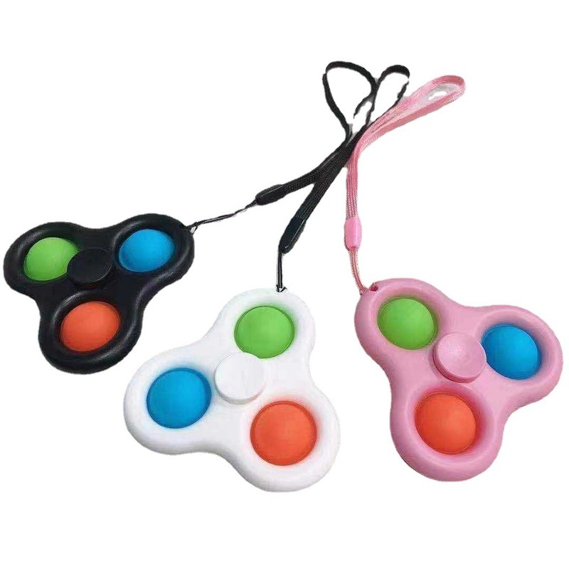 

Bubble music fingertip top pressing finger decompression toy Keychain deratization pioneer vent artifact