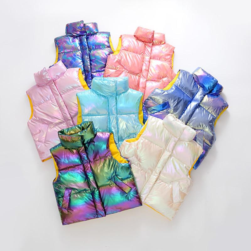 

Winter Boys Girls Colorful Fashion Vest Heavy-Weight Children's Down Coat Sleeveless High Collar Jacket Waistcoat, Camo