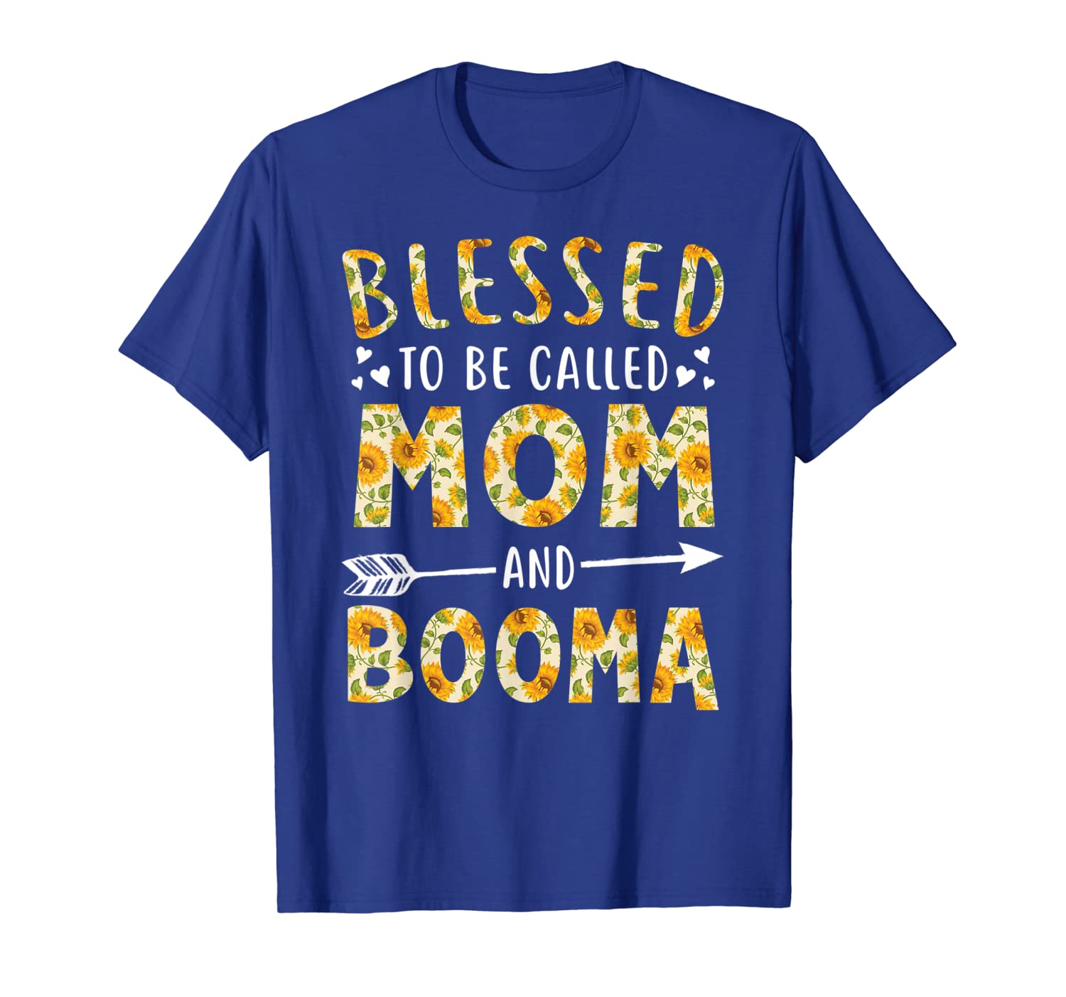 

Blessed to Be Called Mom and Booma Sunflower Tee Shirt, White;black
