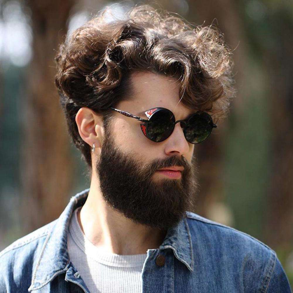 

Stgrt Round Lens Polarized Vintage Metal Fashion Sunglasses UV400 for Women/men, Black