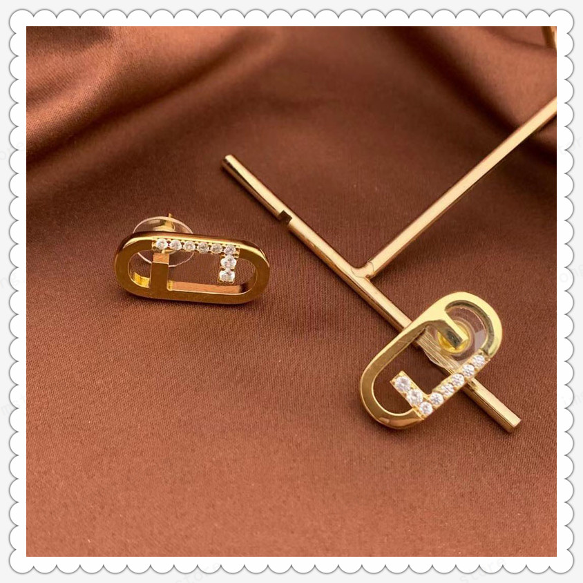 

Gold Hoop Earrings Designers Diamond Studs Earrings Luxury F Earring For Women Mens Party Lover Gift Jewelry 925 Silver Necklace With Box