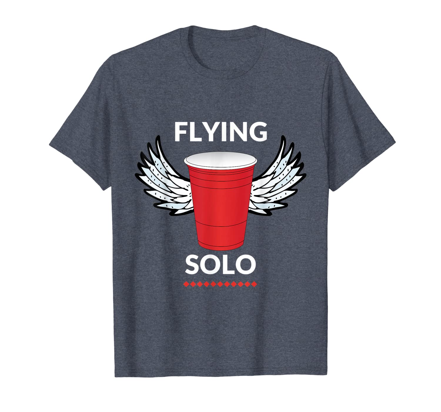 

Flying Solo Red Solo Cup Drinking Beer Party T-Shirt, White;black