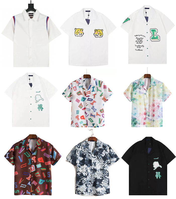 

new season Men Women Casual Shirts Summer Hawaii Style Button Lapel Cardigan Short Sleeve Oversized Shirt Blouses tops brand designer design loose top Spot Monopoly, 10