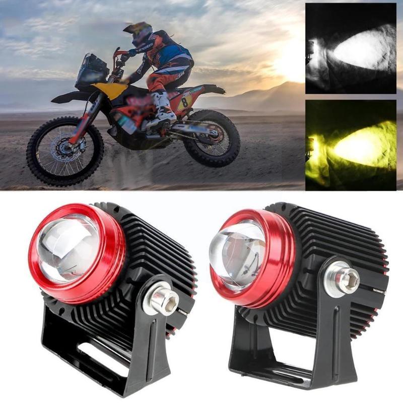 

Car Headlights Led Motorcycle 2pcs Dual Color High Low Spotlights Cannon Steel Auto Universal Beam Lamp Lights Auxiliary Sm S4x1