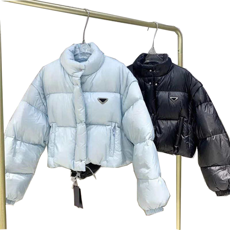 

21SS Women's Down & Parkas Jacket Thick Warm Windbreaker Coat For Lady Slim Jackets Winter Outwears With Letters Black And Blue Coats Downs