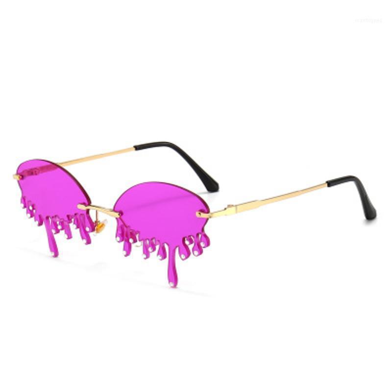 

Sunglasses Fashion Funny Women 2021 Vintage Personality Show Shade Mirror Female Teardrop Rhinestone Sun Glasses1