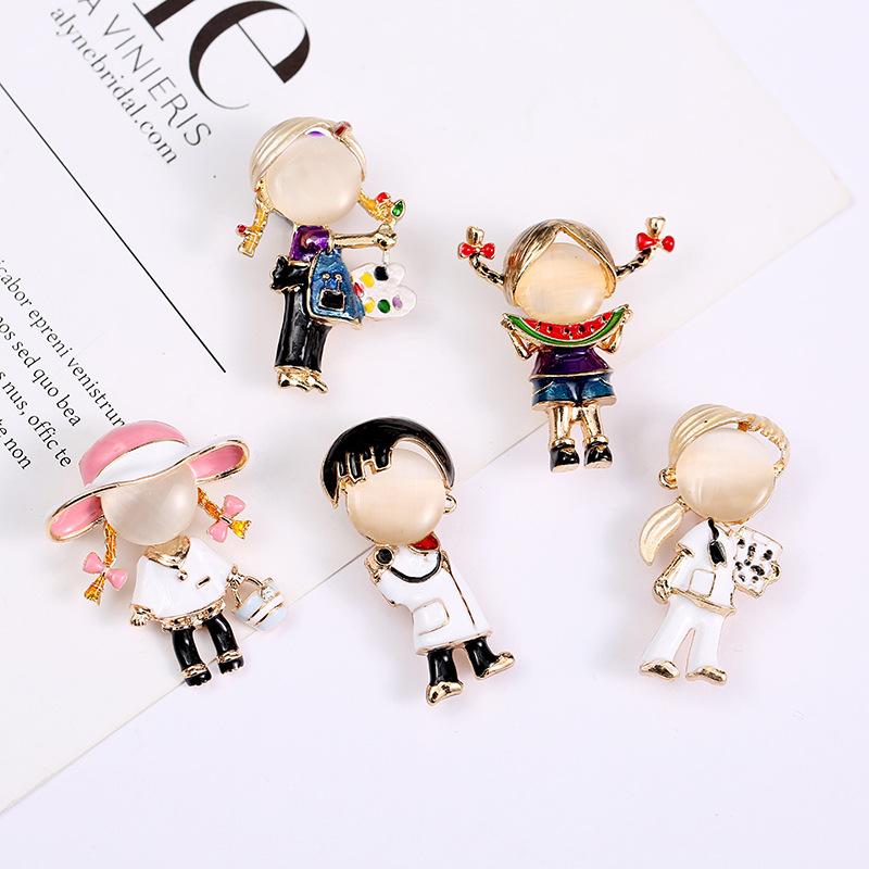 

Pins, Brooches Enamel Painting For Women Cute Fashion Opal Brooch Pin Toddler Jewelry Accessories Good Gift