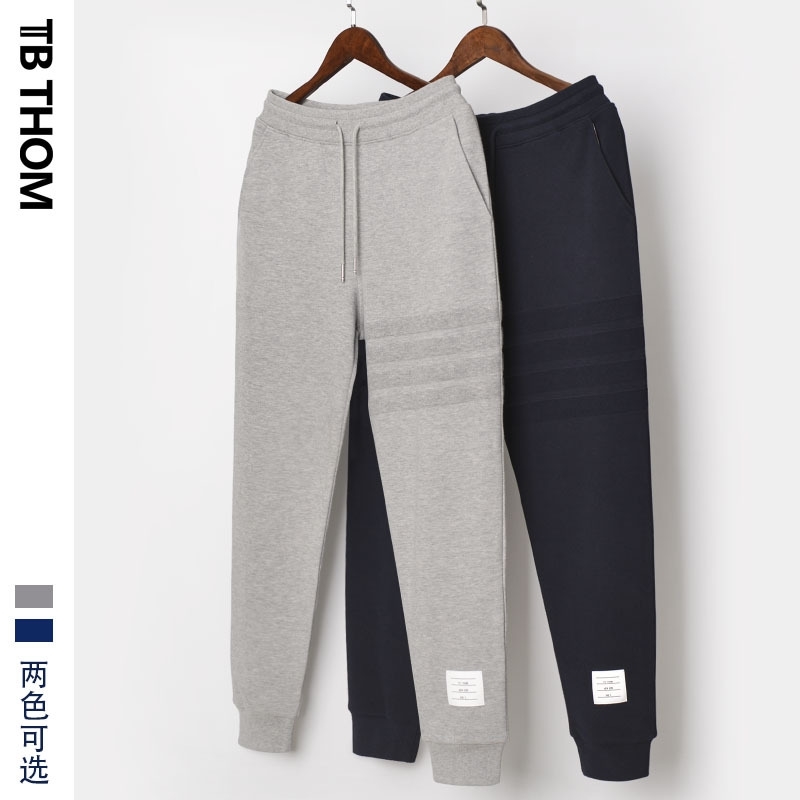 

Jacquard four bar spring new tbthom men's pants cotton leisure trend tether Leggings, Light gray