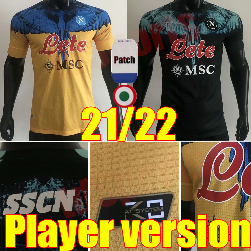 

2021 2022 Player version INSIGNE napoli soccer jersey Naples kits 20 21 22 ZIELINSKI Maradona MERTENS CALLEJON RPG football shirts, Away+champion patch