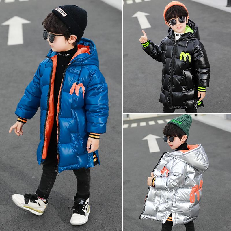 

Jacket For Kids Boy Winter 2-11 Years Teenagers Coat Children Boys Outerwear 2021 Baby Coats Clothes Hooded Zipper, Blue;gray