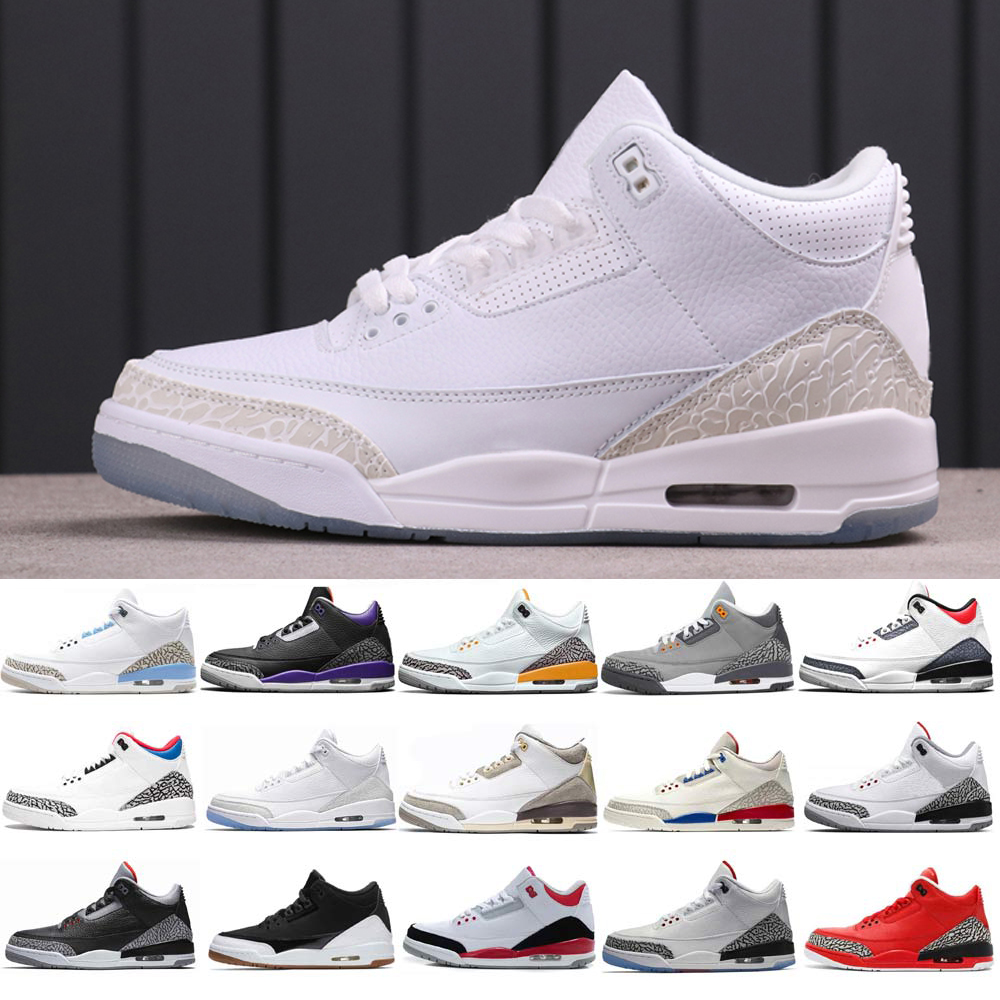 

Air Retro Jumpman 3 Basketball Shoes Jumpman 3s Cement Black Cat Pure Money Sneakers Men Fire Red Varsity Royal Laser Orange Navy Sports shoe, True blue