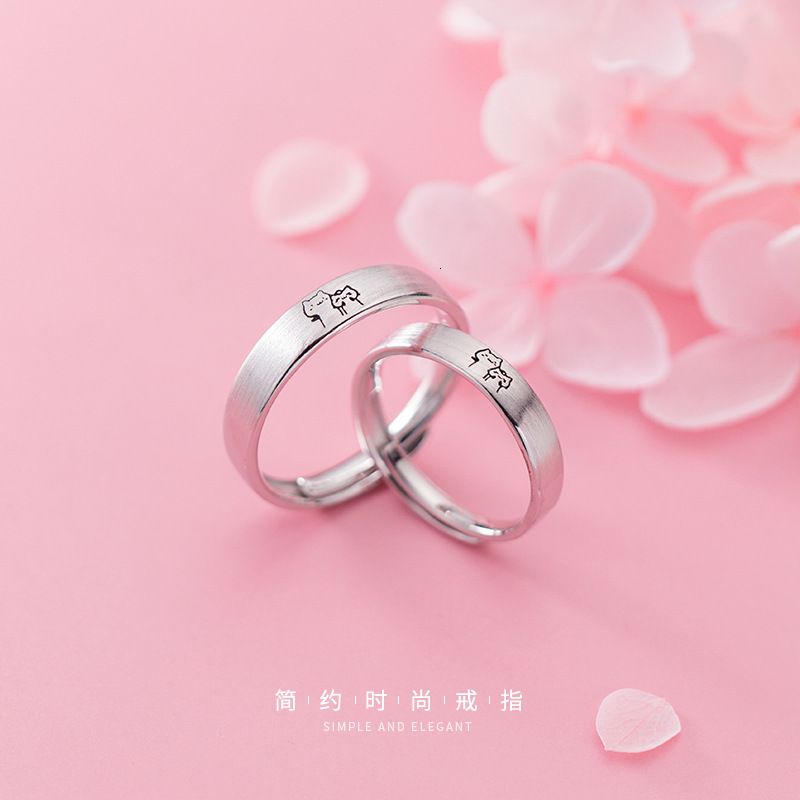 

love rocky s925 silver lovers' ring