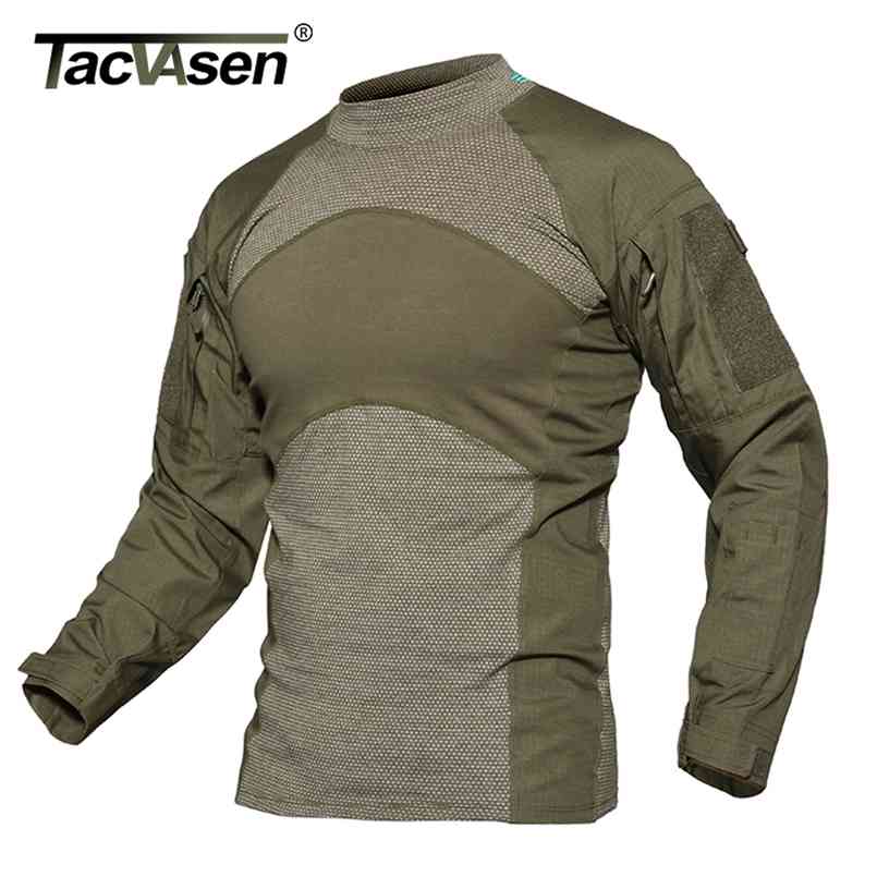

TACVASEN Men Summer Tactical T-shirt Army Combat Airsoft Tops Long Sleeve Military tshirt Paintball Hunt Camouflage Clothing 5XL 210721, Jungle camouflage