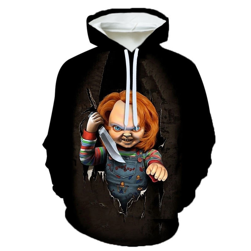 

Men's digital printing 3D movie ghost doll Hoodie for children, Wk3170