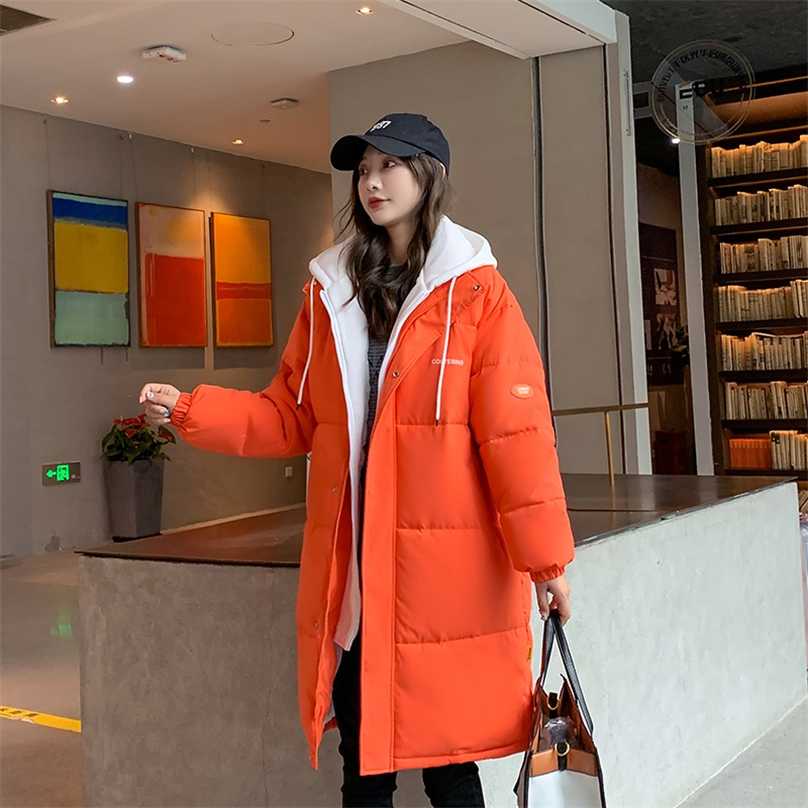 

ISENMAL Autumn Winter Women Jacket Long Hooded Parka Cotton Padded Female High Quality Warm Outwear Coat 211018, Pink
