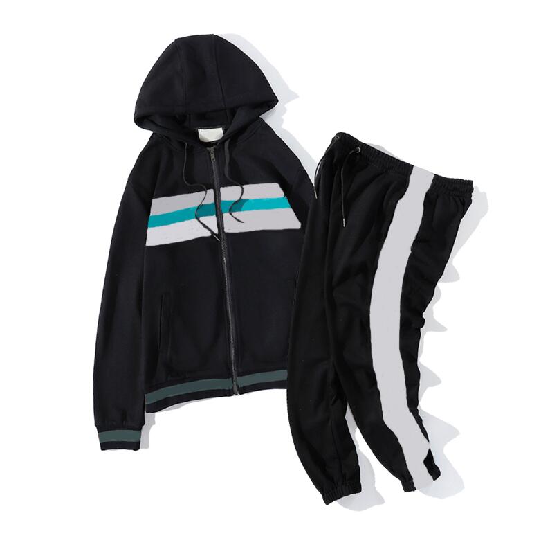 

New Fashion Mens Women Tracksuits High Quality Men Hoodies Jackets Jogger Suits Jacket Pants Sets Men Jacket Sport Suit sets -2XL 2 Color, Gray