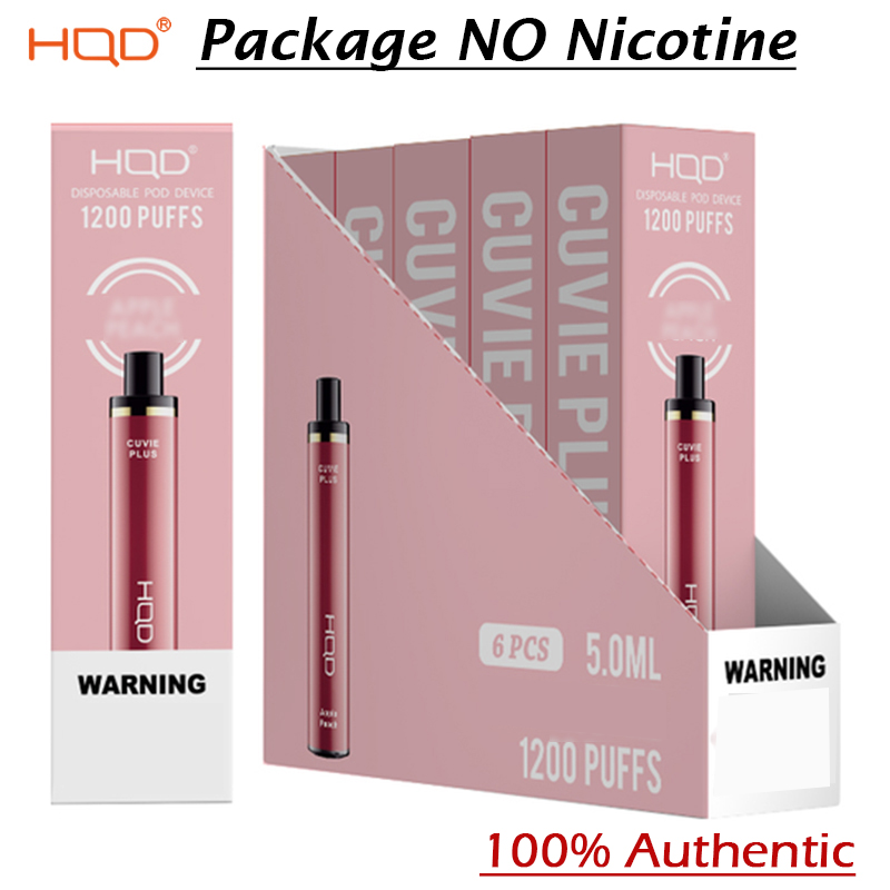 

Authentic HQD 1200 Puffs CUVIE PLUS Disposable Pod Kit E Cigarettes Vape Pen 950mAh 5ml Pre-filled vs KING 2000 VOZOL BAR
